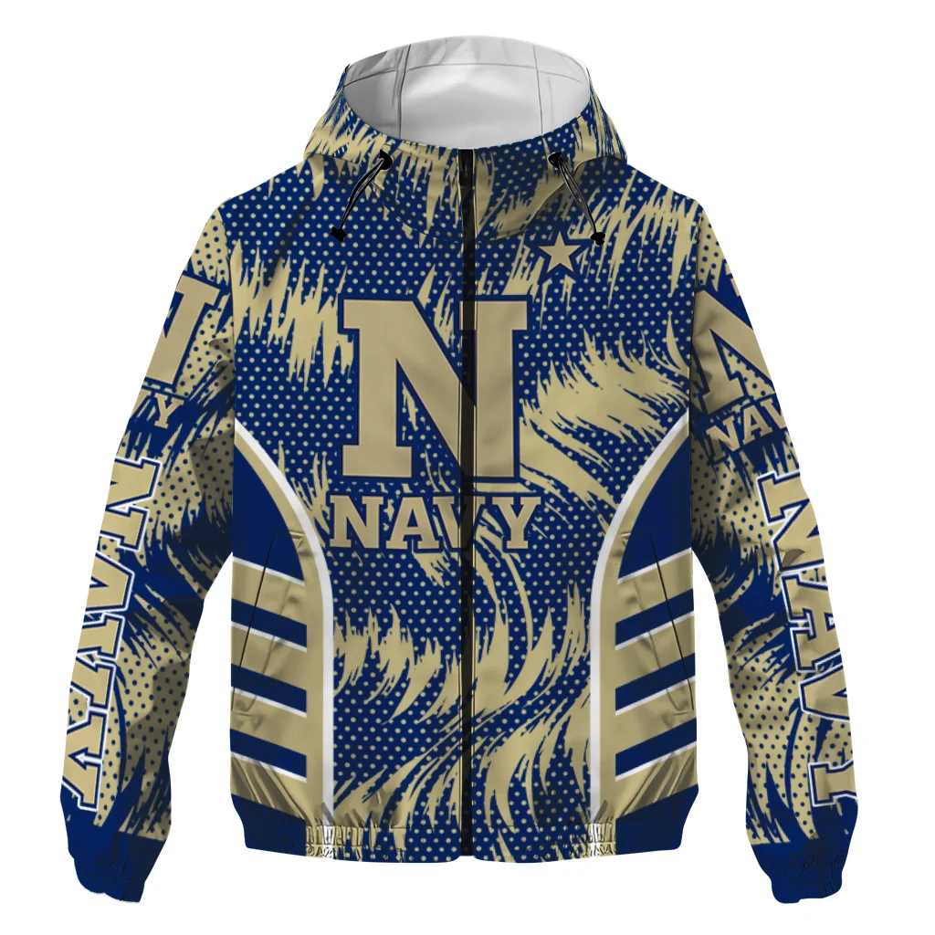 navy midshipmen dynamic heat wave blue windbreaker jacket best selling navy midshipmen dynamic heat wave blue windbreaker jacket best selling