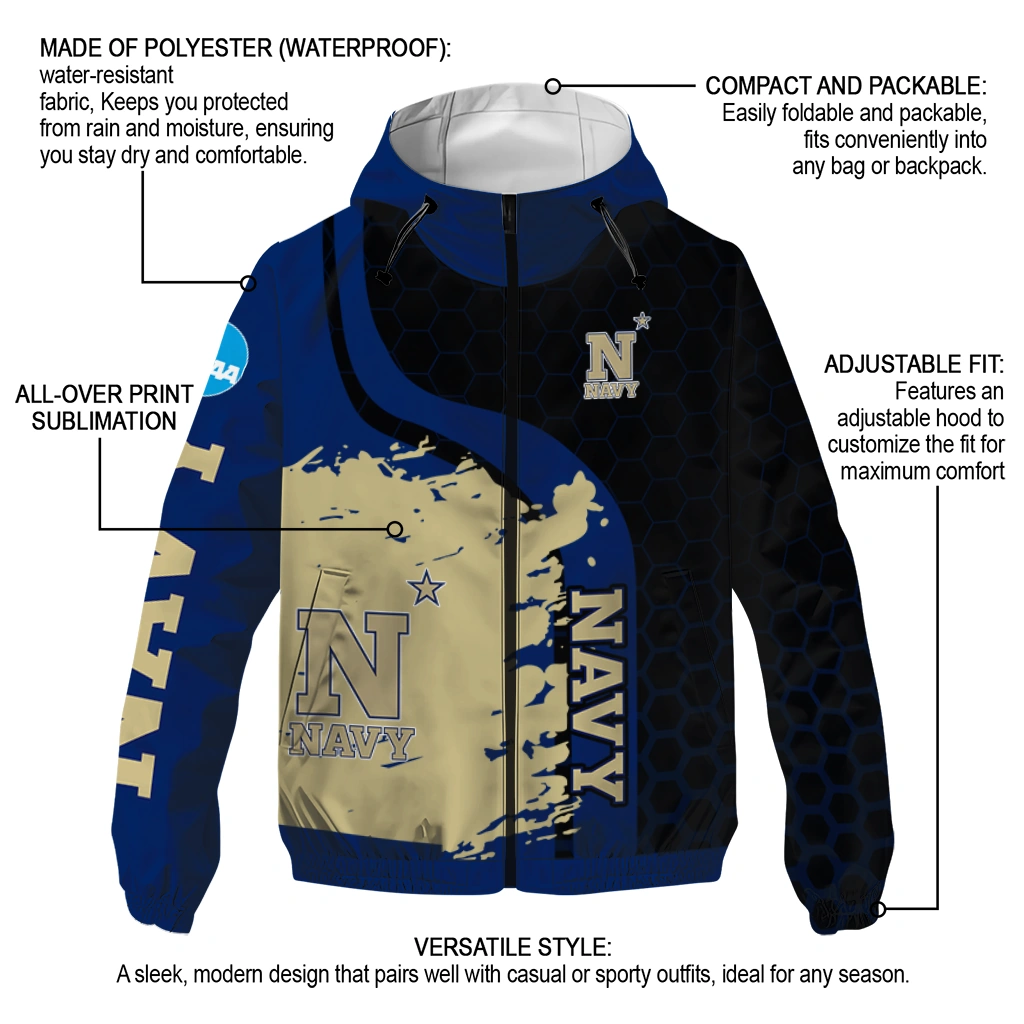 navy midshipmen grid streak blue black windbreaker jacket new arrival navy midshipmen grid streak blue black windbreaker jacket new arrival