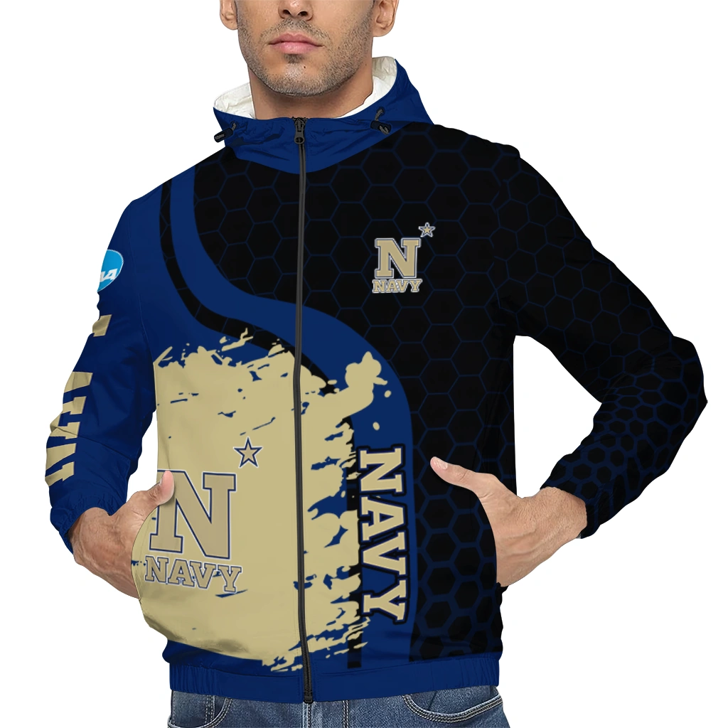 navy midshipmen grid streak blue black windbreaker jacket top rated navy midshipmen grid streak blue black windbreaker jacket top rated