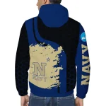 navy midshipmen grid streak blue black windbreaker jacket best selling