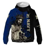 navy midshipmen jesus roses blue black windbreaker jacket best selling