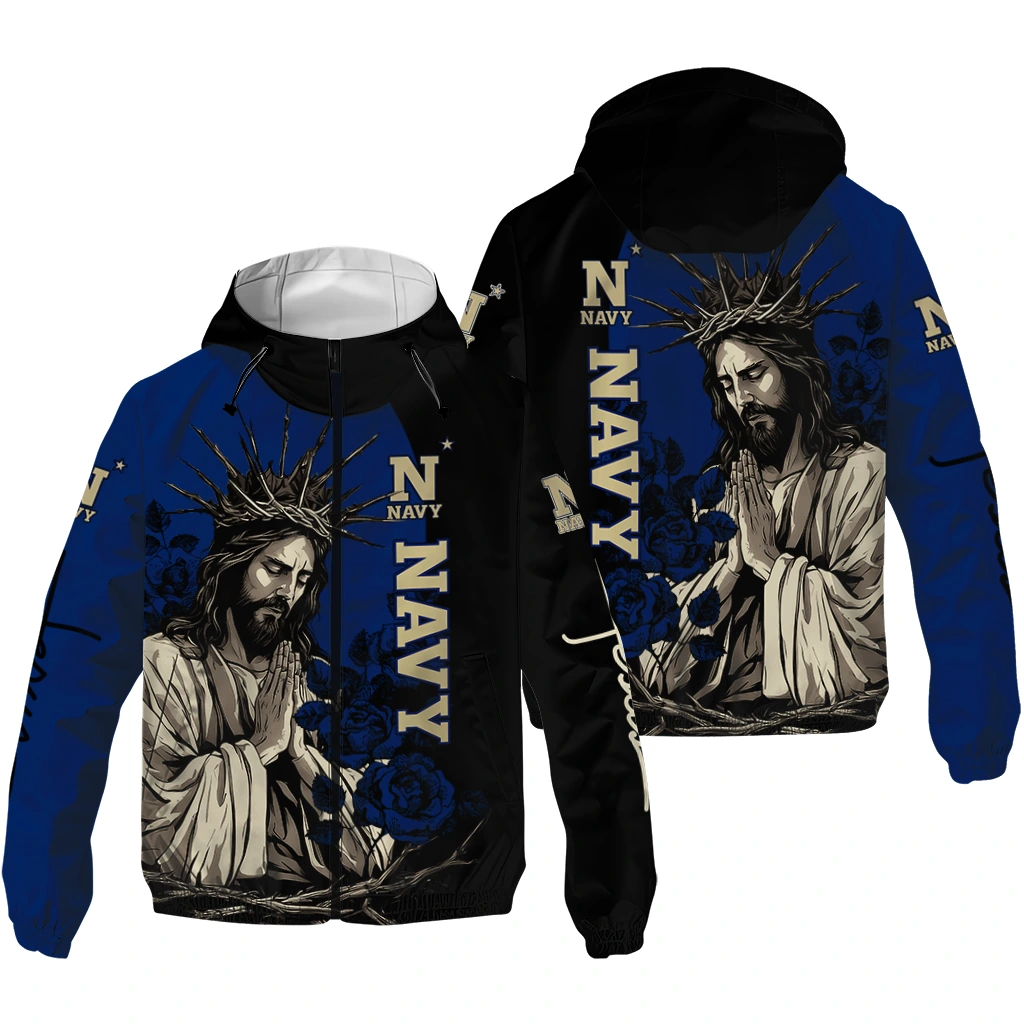 navy midshipmen jesus roses blue black windbreaker jacket high quality navy midshipmen jesus roses blue black windbreaker jacket high quality