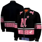navy midshipmen pink ribbon black pink bomber jacket best selling