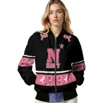 navy midshipmen pink ribbon black pink bomber jacket best selling