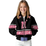 navy midshipmen pink ribbon black pink bomber jacket best selling