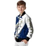 navy midshipmen ripped bolt blue white bomber jacket best selling