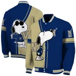 navy midshipmen snoopy attitude blue varsity jacket best selling