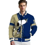 navy midshipmen snoopy attitude blue varsity jacket best selling