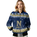 navy midshipmen snowy pines blue bomber jacket best selling