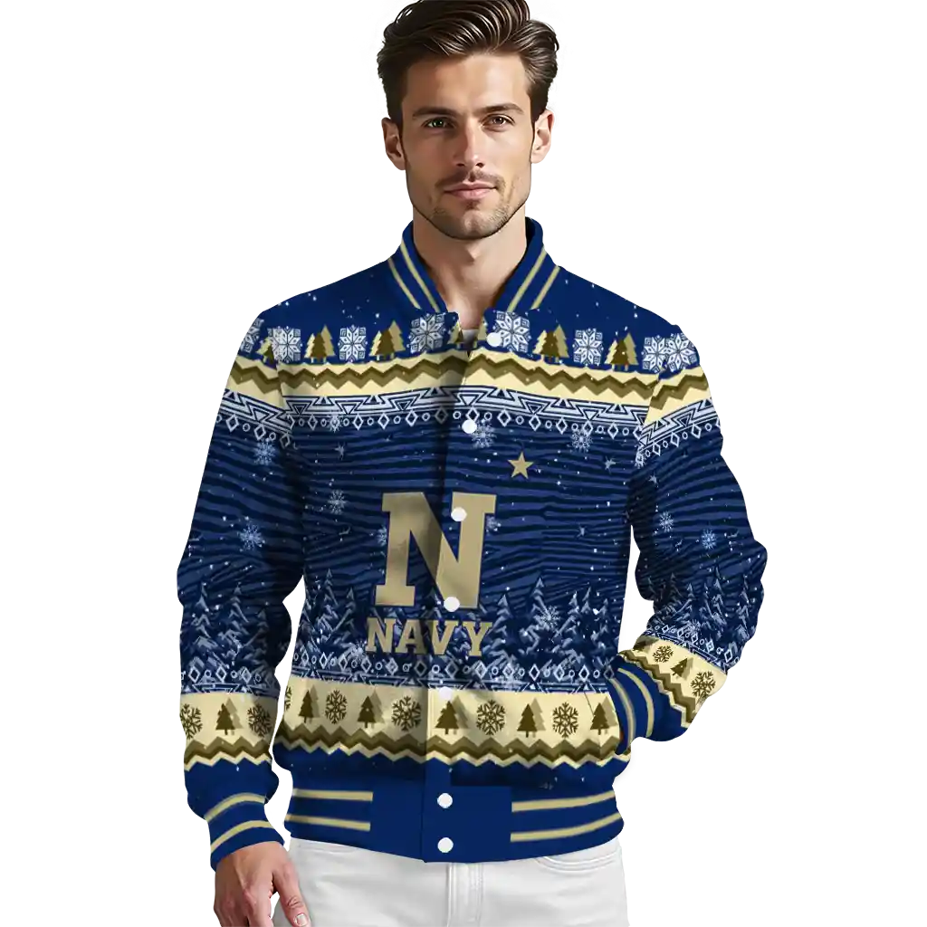 navy midshipmen snowy pines blue varsity jacket high quality navy midshipmen snowy pines blue varsity jacket high quality