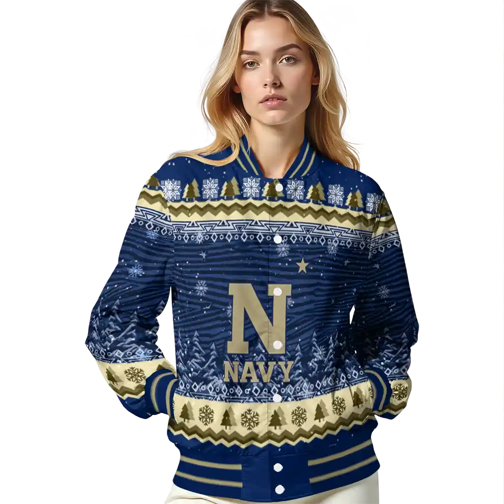 navy midshipmen snowy pines blue varsity jacket latest model navy midshipmen snowy pines blue varsity jacket latest model