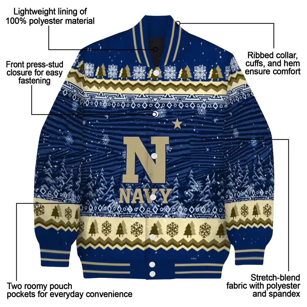 navy midshipmen snowy pines blue varsity jacket new arrival navy midshipmen snowy pines blue varsity jacket new arrival