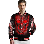 nc state wolfpack inferno skull red black varsity jacket best selling