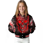 nc state wolfpack inferno skull red black varsity jacket best selling