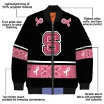 nc state wolfpack pink ribbon black pink bomber jacket best selling