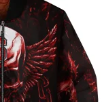 nc state wolfpack skull bite red black bomber jacket best selling