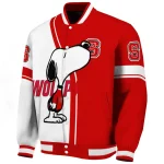 nc state wolfpack snoopy attitude red varsity jacket best selling