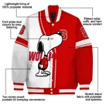 nc state wolfpack snoopy attitude red varsity jacket best selling