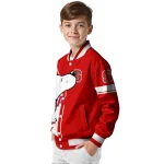 nc state wolfpack snoopy attitude red varsity jacket best selling