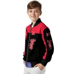 nebraska cornhuskers intricate skull red black bomber jacket best selling