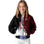 new jersey devils distressed slash red black bomber jacket best selling