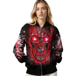 new jersey devils inferno skull red black bomber jacket best selling