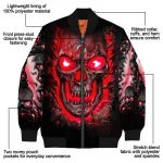 new jersey devils inferno skull red black bomber jacket best selling