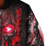 new jersey devils inferno skull red black bomber jacket best selling