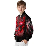 new jersey devils inferno skull red black bomber jacket best selling