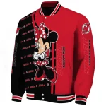 new jersey devils minnie mouse red varsity jacket best selling
