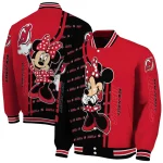 new jersey devils minnie mouse red varsity jacket best selling