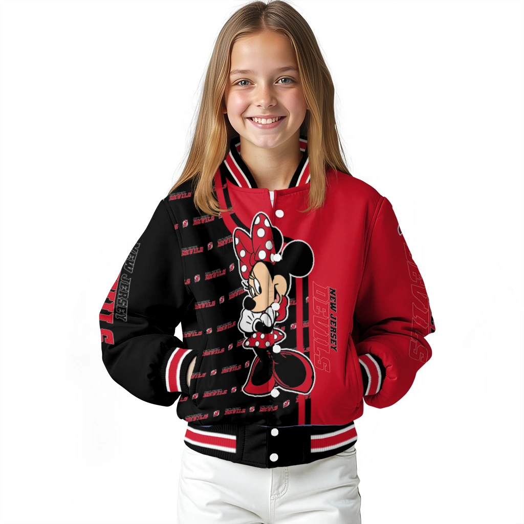 new jersey devils minnie mouse red varsity jacket top rated new jersey devils minnie mouse red varsity jacket top rated