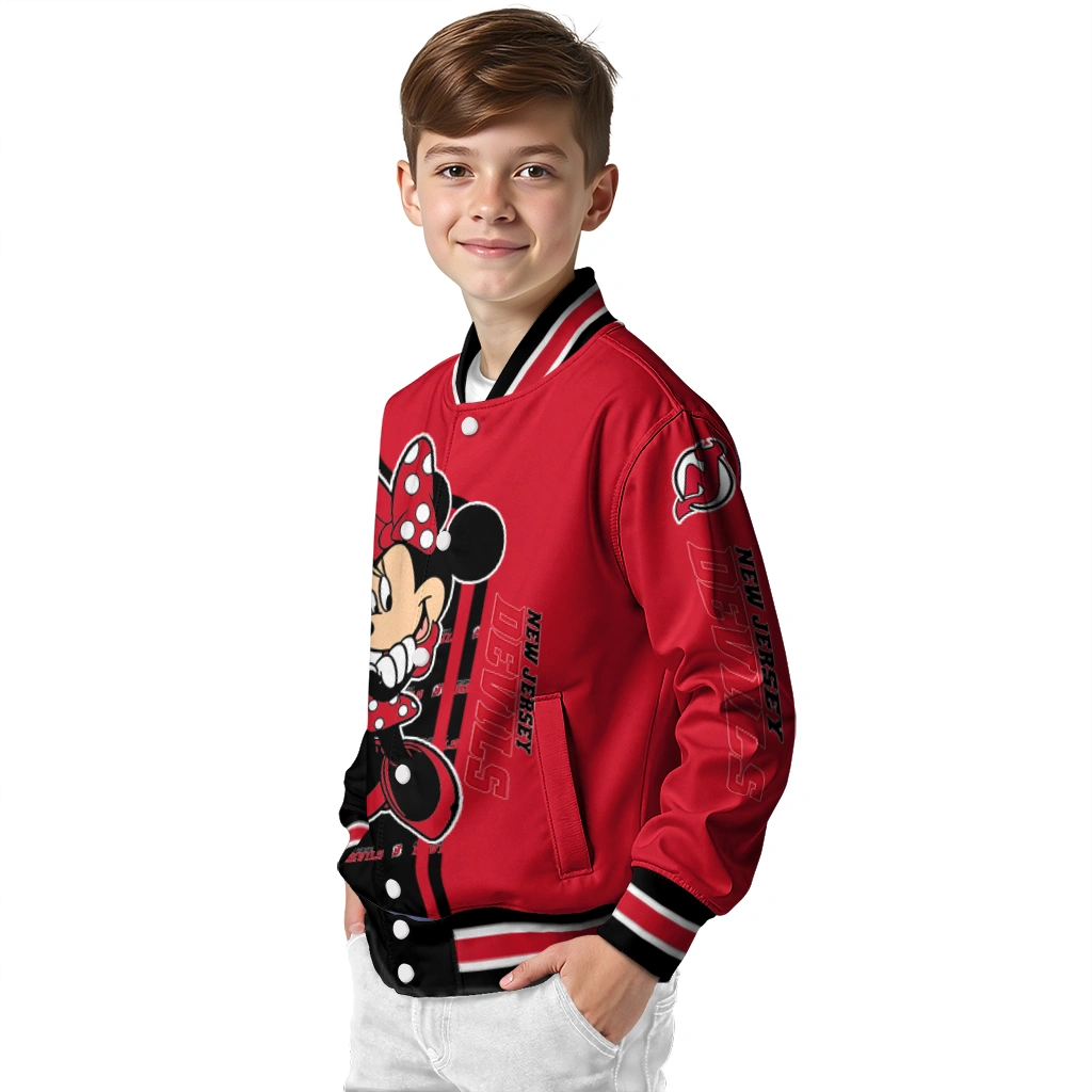 new jersey devils minnie mouse red varsity jacket trendy new jersey devils minnie mouse red varsity jacket trendy