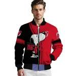 new jersey devils snoopy attitude red bomber jacket best selling