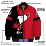 new jersey devils snoopy attitude red bomber jacket best selling