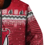 new jersey devils snowy pines red bomber jacket best selling