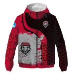 new mexico lobos grid streak red black windbreaker jacket best selling