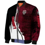 new mexico lobos torn texture print red black bomber jacket best selling