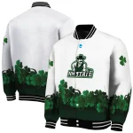 new mexico state aggies clovers pattern white green varsity jacket best selling
