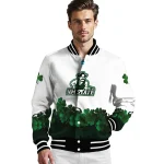 new mexico state aggies clovers pattern white green varsity jacket best selling