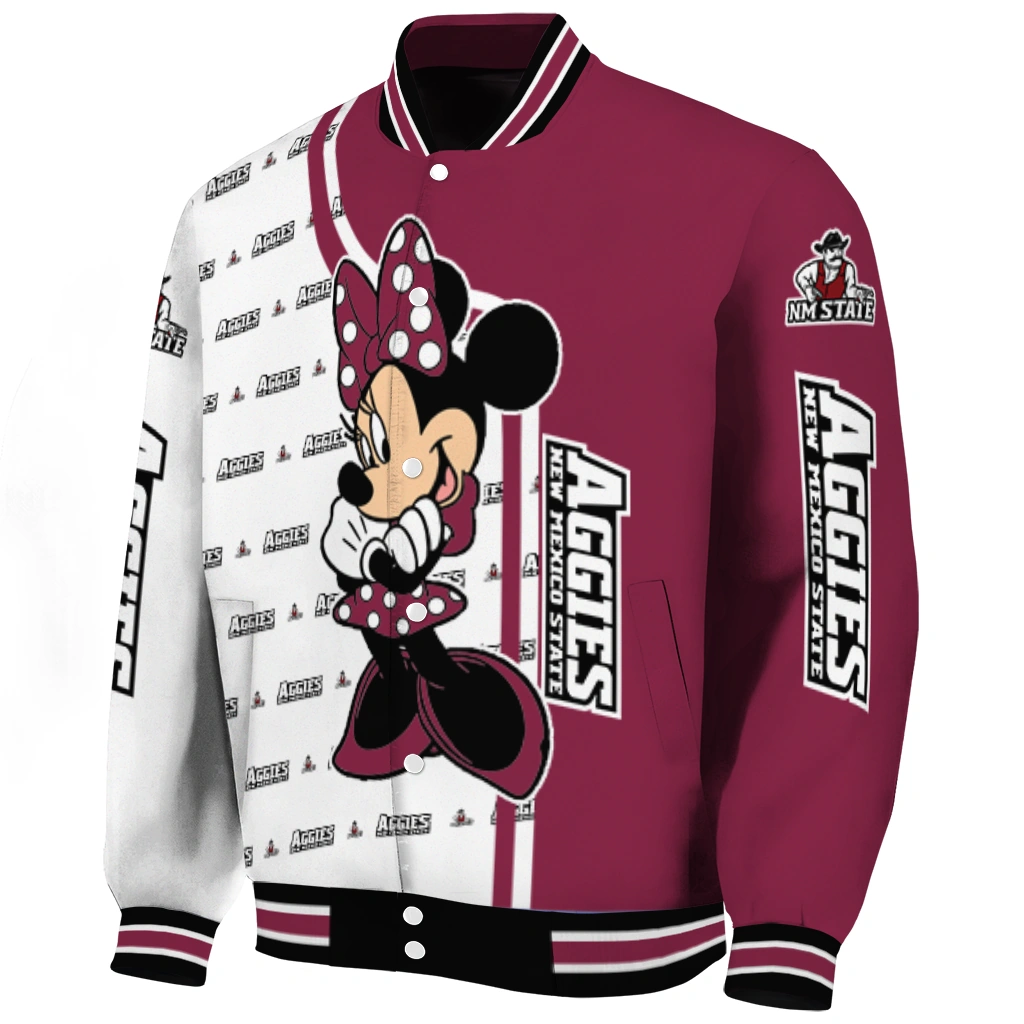 new mexico state aggies minnie mouse crimson varsity jacket best selling new mexico state aggies minnie mouse crimson varsity jacket best selling