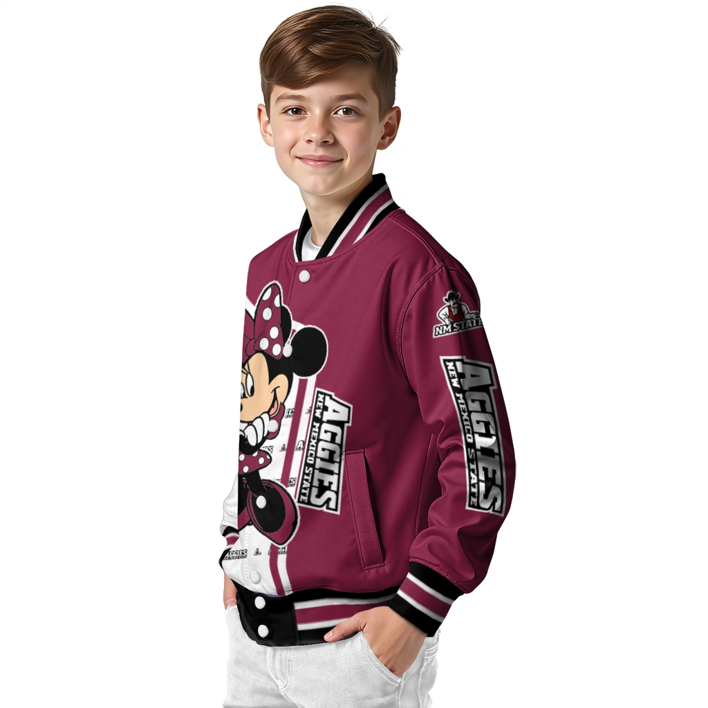 new mexico state aggies minnie mouse crimson varsity jacket trendy new mexico state aggies minnie mouse crimson varsity jacket trendy