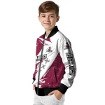 new mexico state aggies ripped bolt crimson white bomber jacket best selling