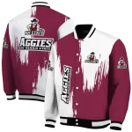 new mexico state aggies urban mark crimson varsity jacket best selling