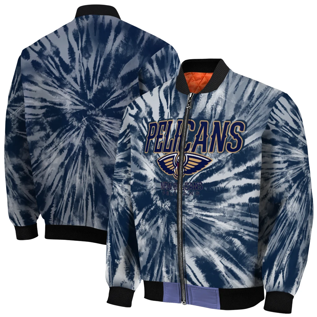 new orleans pelicans dynamic rings navy bomber jacket best selling new orleans pelicans dynamic rings navy bomber jacket best selling