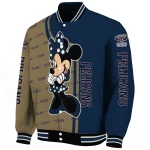 new orleans pelicans minnie mouse navy varsity jacket best selling