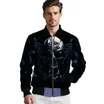 new orleans pelicans skull bite navy black bomber jacket best selling