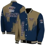 new orleans pelicans urban mark navy varsity jacket best selling
