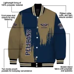 new orleans pelicans urban mark navy varsity jacket best selling