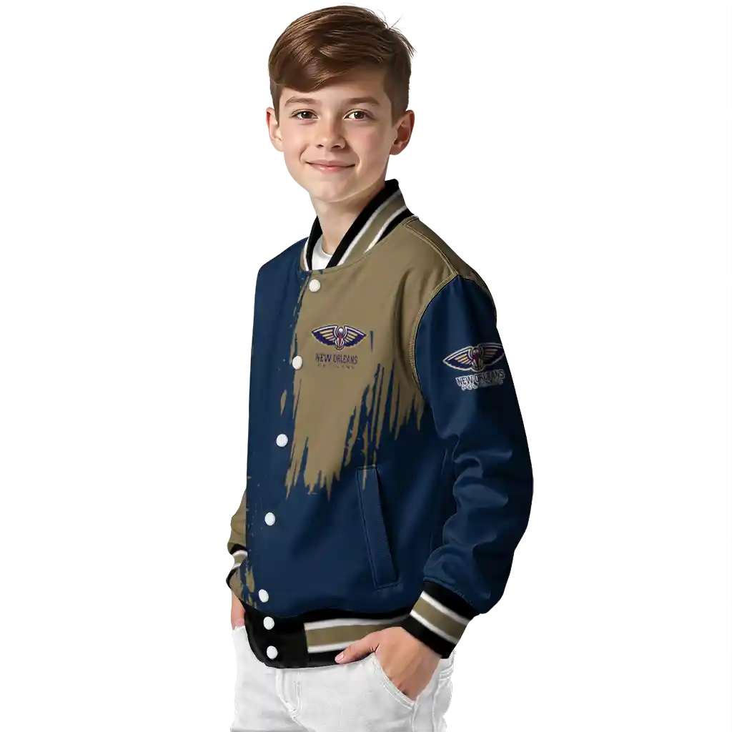 new orleans pelicans urban mark navy varsity jacket trendy new orleans pelicans urban mark navy varsity jacket trendy